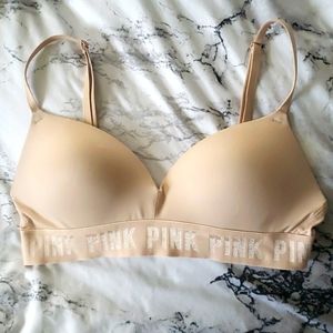 PINK Wireless Push Up Bra